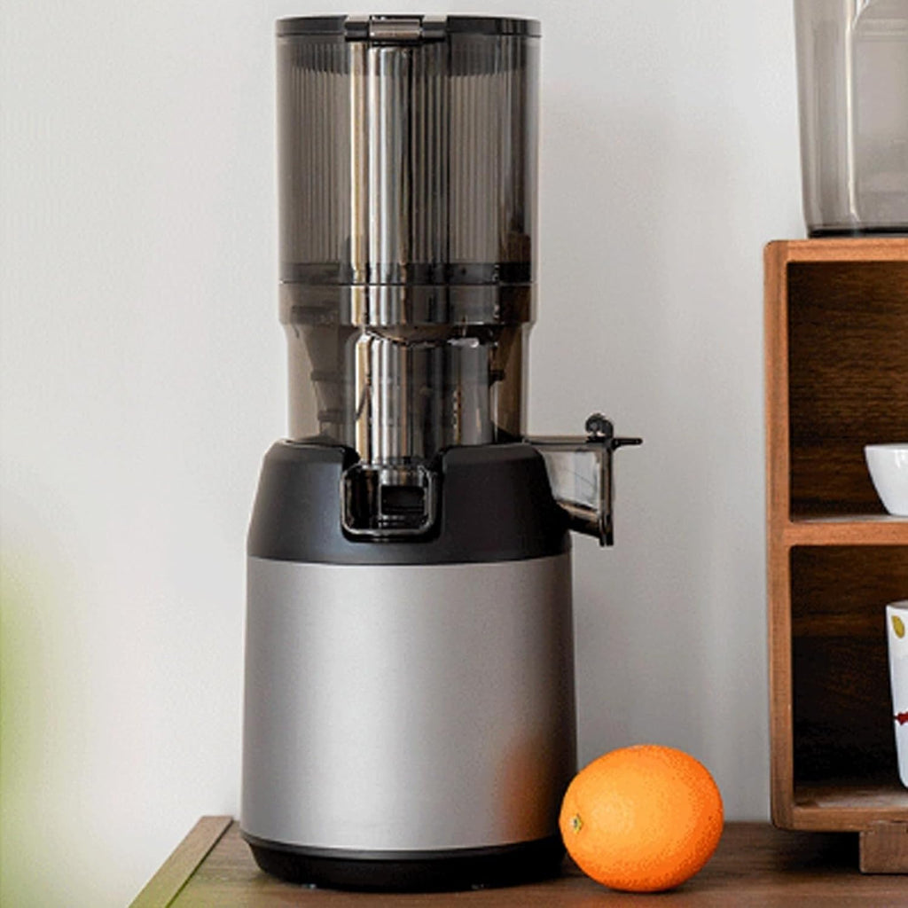 Cold Press Juicer, 160nm Slow Masticating Juicer with 130mm Large Feed Chute, 1.4L Capacity, Easy to Clean, Grey