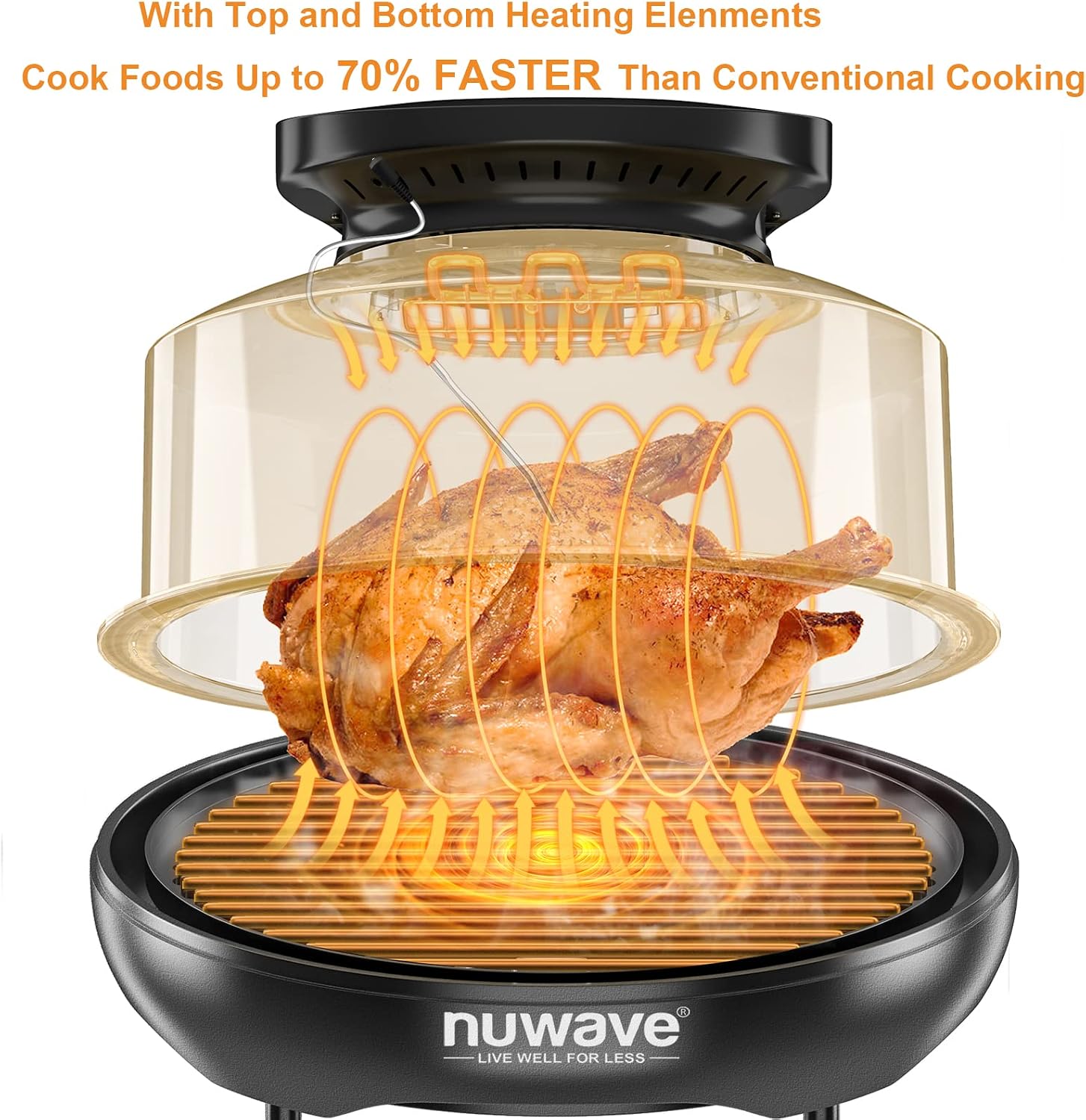 Nuwave Primo Infra-Red Grill Oven, Conduction, Convection & Infra-Red, Cook from Frozen without Defrosting or Preheating