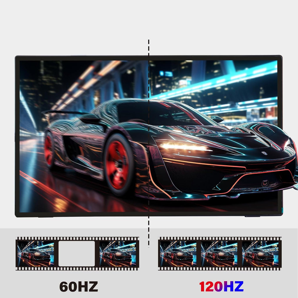 GeeekPi 18.5 inch Portable Monitor 1920x1080 IPS Touchscreen 120HZ 1080P Touch Display with HDMI USB-C, Built-in Speakers, Kickstand VESA for Xbox PS4/5 Laptop Mac PC