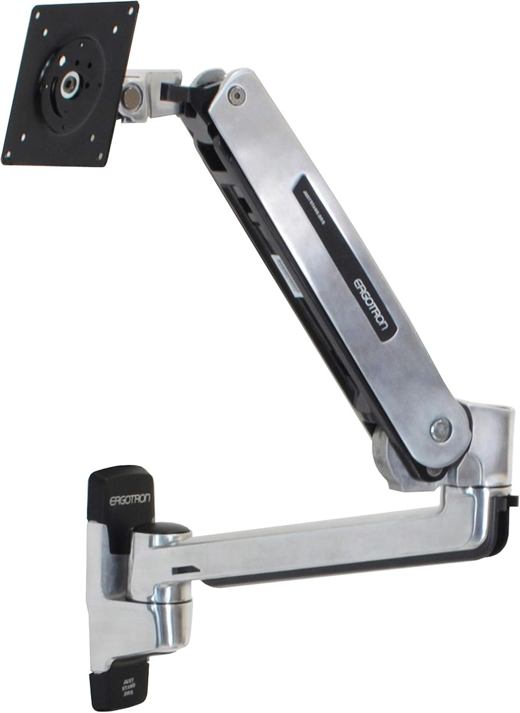 Ergotron – LX Sit-Stand Single Monitor Arm, VESA Wall Mount – for Monitors Up to 42 Inches, 7 to 25 lbs – Polished Aluminum