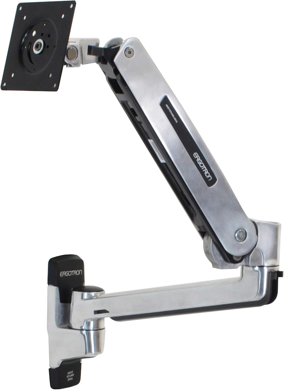 Ergotron – LX Sit-Stand Single Monitor Arm, VESA Wall Mount – for Monitors Up to 42 Inches, 7 to 25 lbs – Polished Aluminum