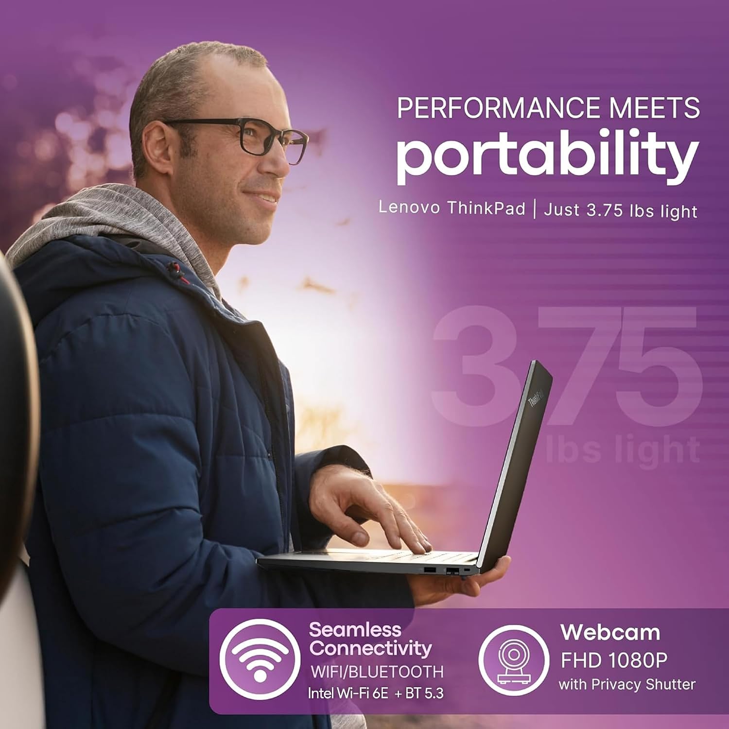 Lenovo ThinkPad E16 Gen 2 Business Laptop Computer, 16' FHD+, AMD 8-Core Ryzen 7 7735HS, 32GB DDR5, 1TB PCIe SSD, WiFi 6, Backlit KB, Fingerprint Reader, Windows 11 Pro, Type C Hub