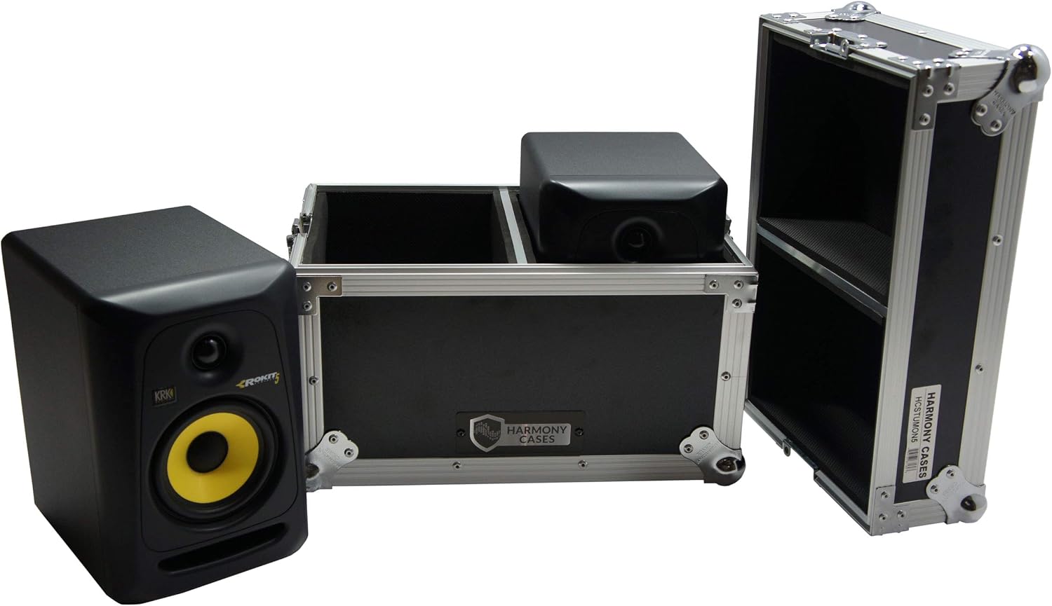 Harmony Audio HCSTUMON5 Flight Transport Road Custom Case Compatible with JBL LSR305 Monitors