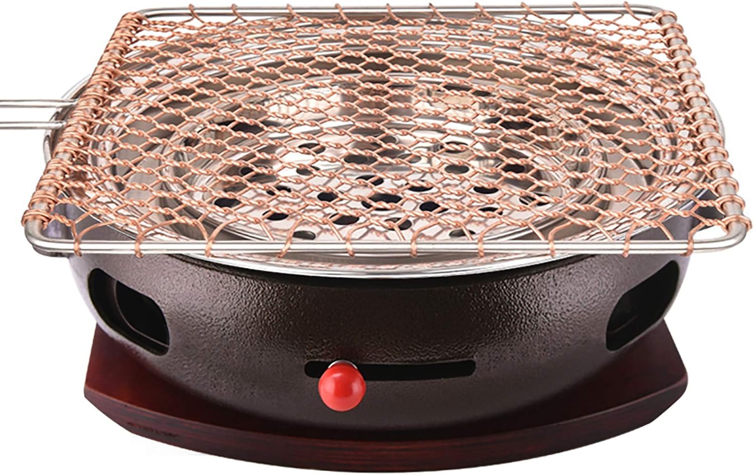 BBQ Barbeque Barbecue Grill, BBQ, Korean Household Charcoal Grill, Large Cast Iron Barbecue Meat Stove, Stainless Steel Grill Pan, 9 Styles (Color : H)