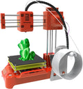 FDM Mini 3D Printer, 3D Printer for Beginners, High Printing Accuracy Printing Volume 4x4x4in Mini 3D Printer 100‑240V,Orange