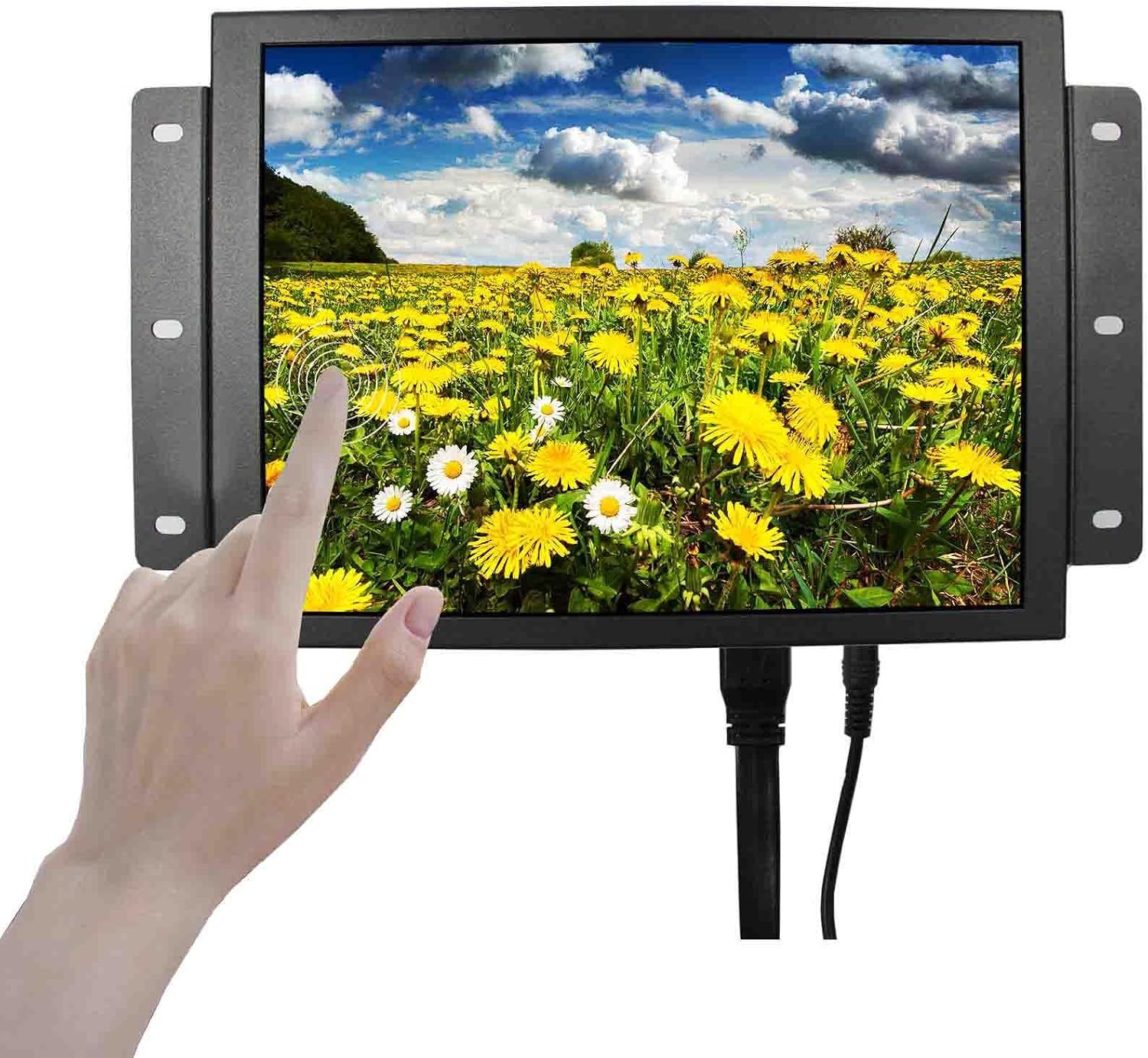VSDISPLAY 10.4 Inch 800x600 LCD Touchscreen Monitor Portable 10.4'' VS104ZJ01 as Extra Display with DVI VGA Ports,Built-in Dual Speakers