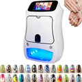 Automatic Smart 3D Art Nail Printer, Digital Mobile Nail Art Printer - Mini Portable Nail Painting Machine Control Through Frees Mobile App, for Beauty & Personal Care for Girls' Home Nails