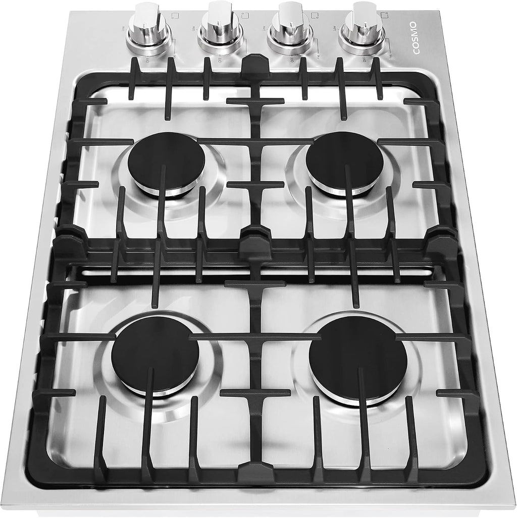 COSMO COS-DIC304 30 in. Gas Cooktop in Stainless Steel with 4 Italian Made Burners