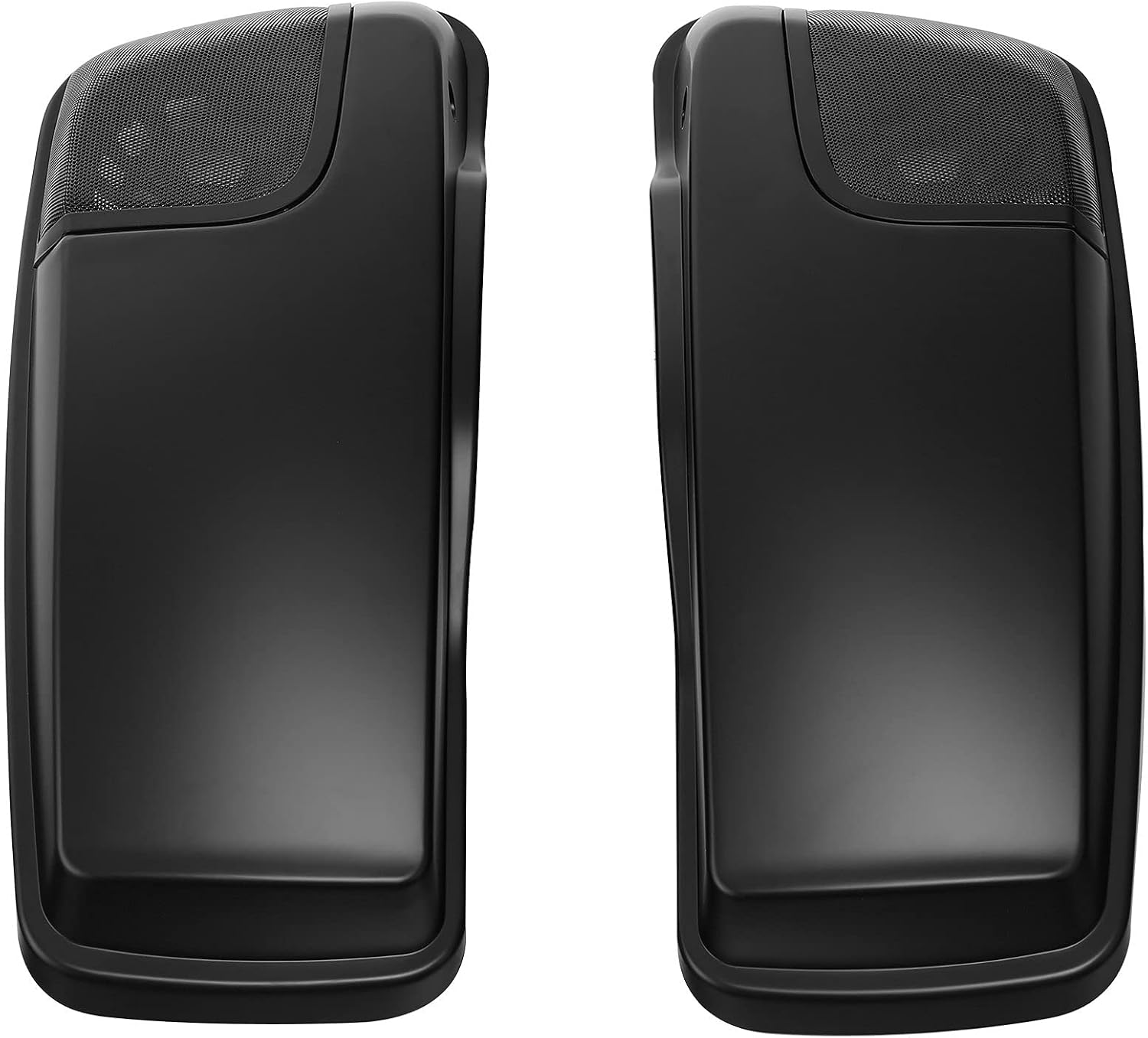 HR3 Color-Matched Black Denim Saddlebag Lids w/ 5'x7' Speaker Grills Compatible with 2014-later Harley Touring Road Glide Street Glide Ultra Limited Electra Glide Standard