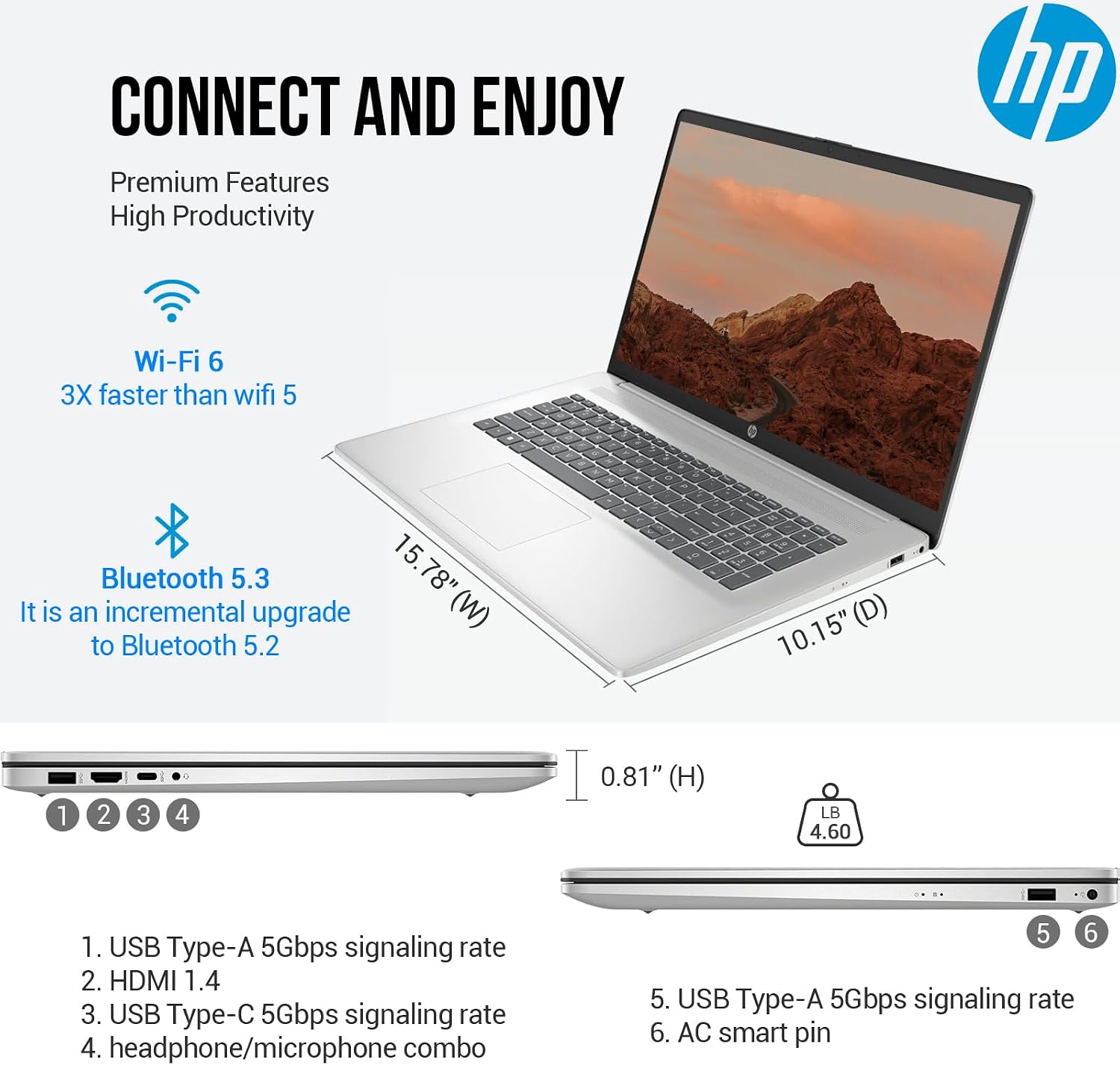 HP 17 Inch Laptop Computer, 17.3 Laptop PC FHD IPS Screen, Intel Core i5(10-core), Lifetime Microsoft Office Included, 32GB RAM 1TB SSD, Windows 11, 10-Key Backlit Keyboard, WiFi6