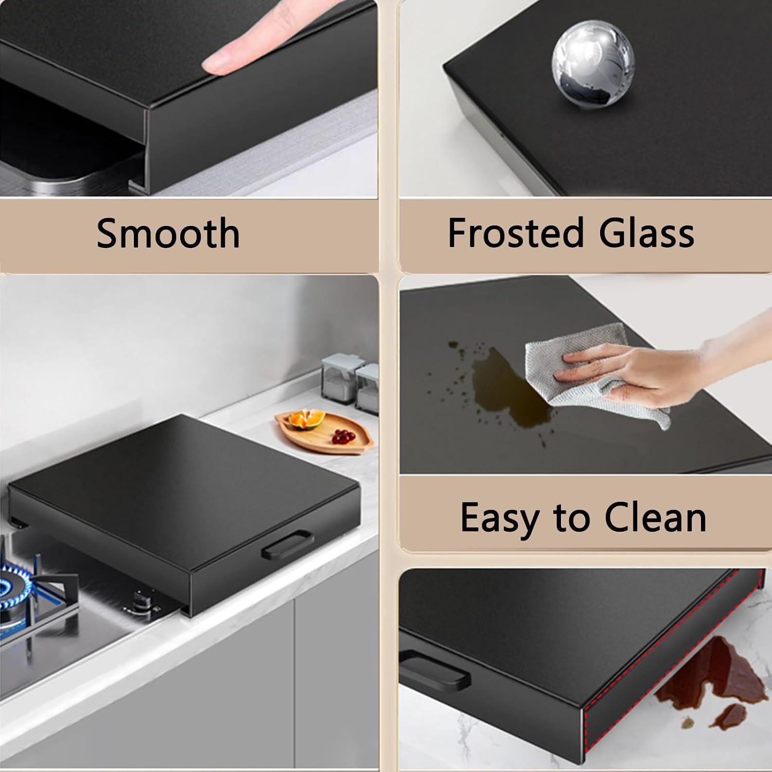 Gas Stove Cover Board 30 Inch Burner Covers For Electric Stove Fully enclosed For Counter Space, Sink, Rv And Electric(40x48x9 cm)
