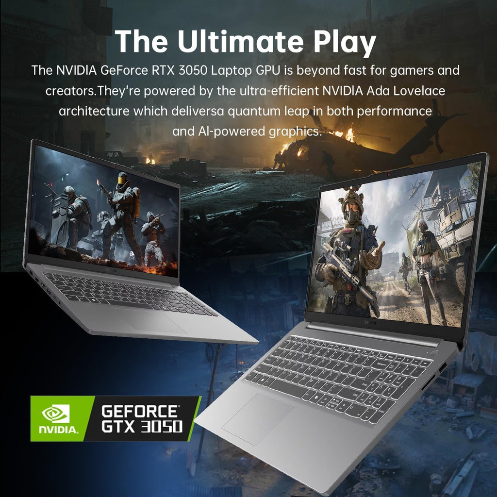 Lenovo LOQ 15 Gaming Laptop - NVIDIA RTX 3050 - Intel Core i5-12450HX Beat AMD Ryzen 7 4800H - 15.6' FHD Display 144Hz - 32GB RAM -1TB PCIe SSD -Backlit Keyboard - Windows 11 - G-SYNC -HDMI Cable