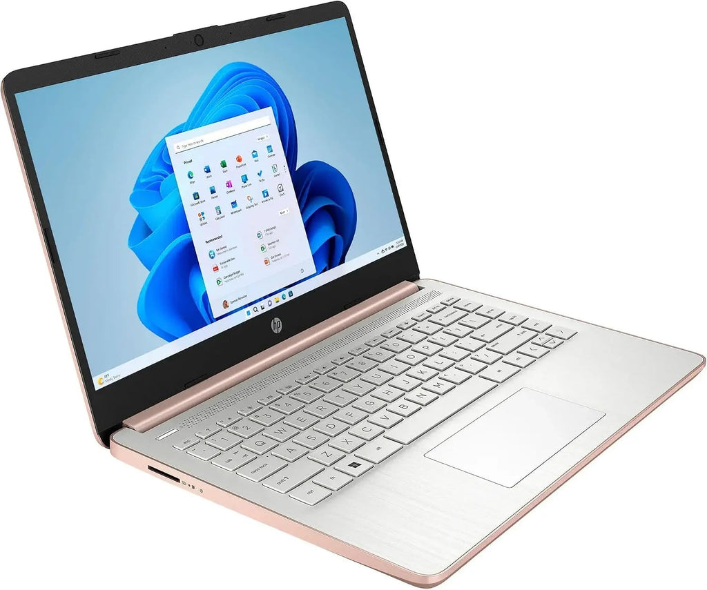 HP 14 Lightweight Business & Student Laptop | 14' HD Anti-Glare | Intel 4-core Celeron N4120 | 8GB DDR4 256GB Storage (128GB eMMC + 128GB SD Card) | Type-C Long-Lasting Battery Win11 w/DLCA Accessory