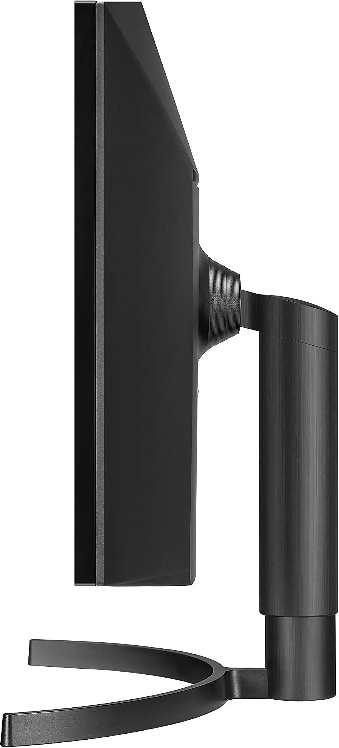 LG 34WN80C-B UltraWide Monitor 34' 21:9 Curved WQHD (3440 x 1440) IPS Display, USB Type-C (60W PD), sRGB 99% Color Gamut, 3-Side Virtually Borderless Design, Tilt/Height Adjustable Stand - Black