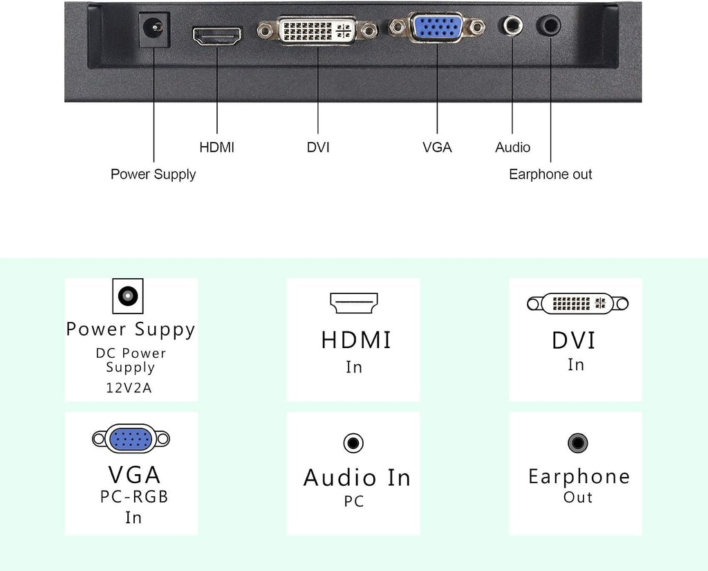 VSDISPLAY 14.9inch 1280x390 LCD Monitor VS149ZJ01,which with Screen LTA149B780F and DVI VGA Input Controller Board 68676, as a bar Display Monitor/Advertising Screen