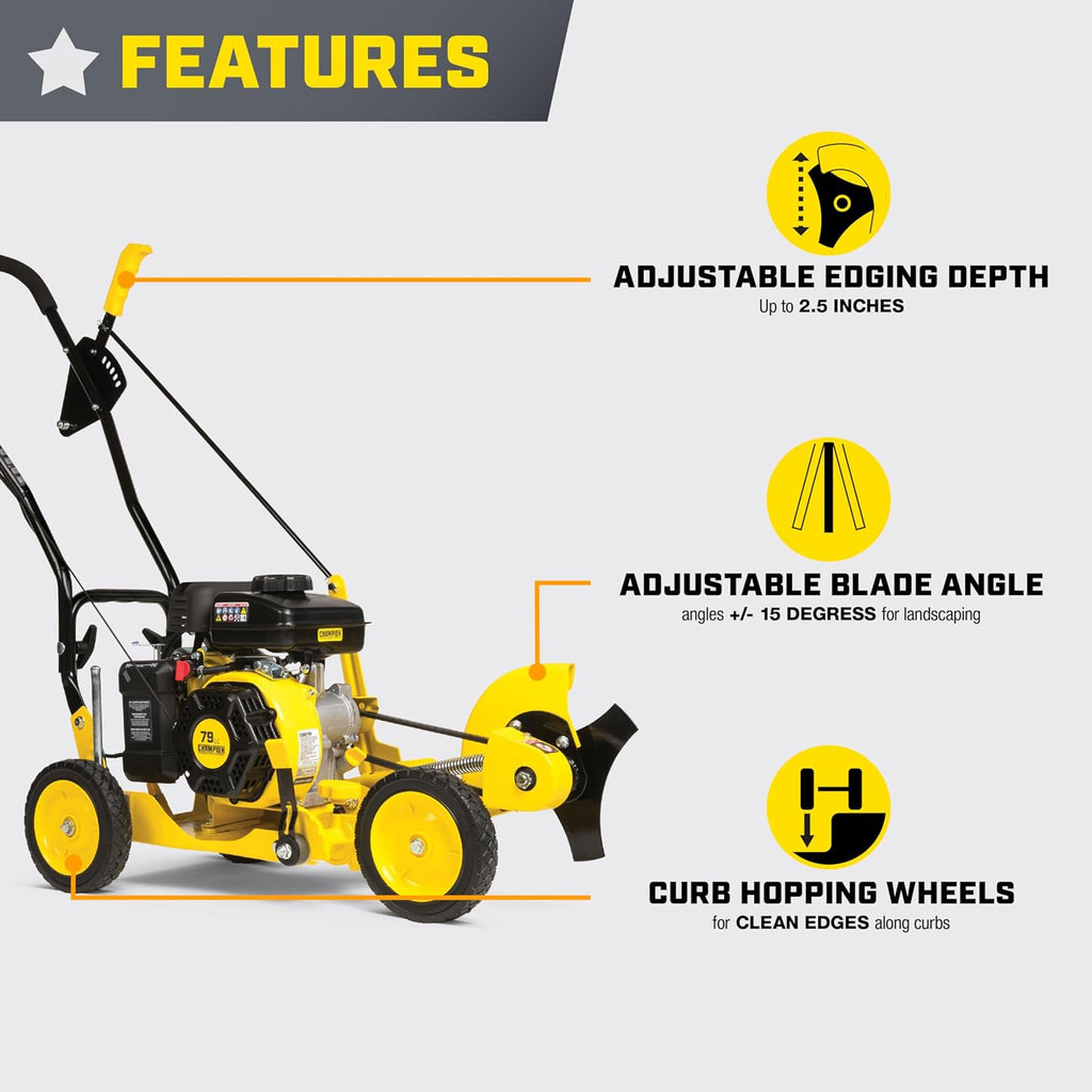 Champion Power Equipment 9 Inch 79cc Lawn Edger with Curb Hop Feature