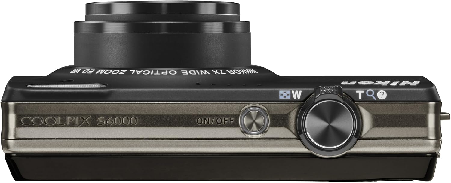 Nikon Coolpix S6000 14 MP Digital Camera with 7x Optical Vibration Reduction (VR) Zoom and 2.7-Inch LCD (Black)