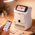 Digital Mobile Nail Art Printer,3D Automatic Nail Machine W/Over 800 Pictures of Nail, Touch Screen Display + Nail Dryer, Nail Art Printing Machine for Girls' Home Nails Machine