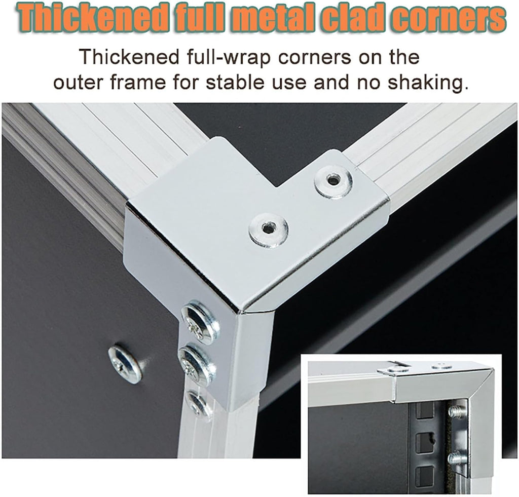 12U Server Cabinet，Portable Network Rack，Open Frame Rack，with Caster Built-in Handle Network Rack， Rolling Network Rack，for Servers & AV Gear and IT Equipment (Size : 16U-87X52.5CM)