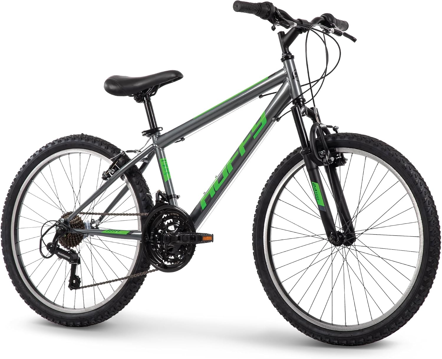 Huffy Stone Mountain Bike for Men and Women, 20'/24'/26', 6-Speed (20') or 21-Speed, Front or Dual Suspension (Varies), Multiple Colors, Adjustable Saddle, Shimano Equipped, All-Terrain Tires