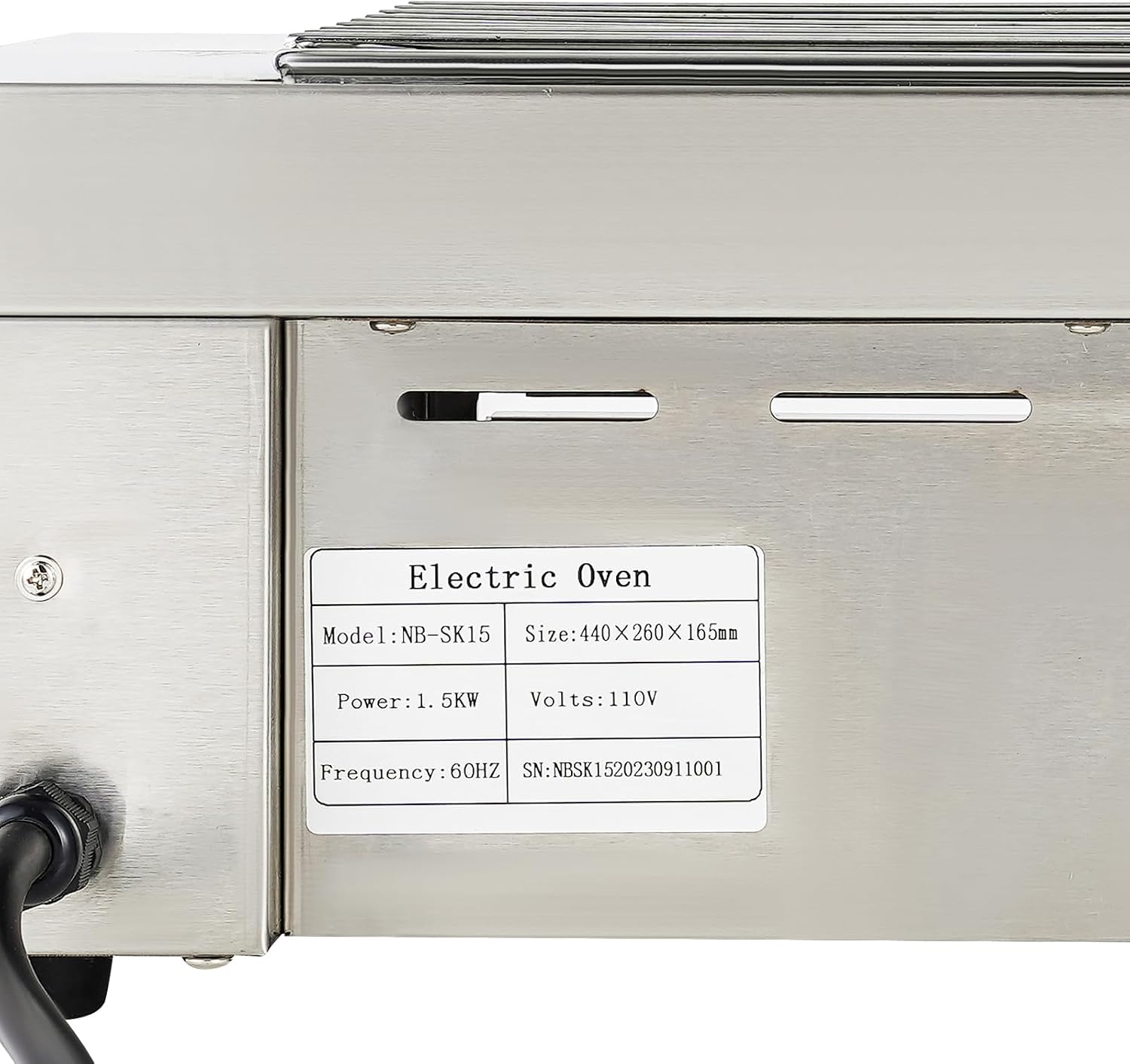 1500W Electric Indoor Searing Grill Commercial Korean BBQ Grill with Removable Grill Mesh & 5 Heating Tubes Barbecue Clip, Indicator Light for Cafe Restaurant Party Buffet(32-446 ° F)