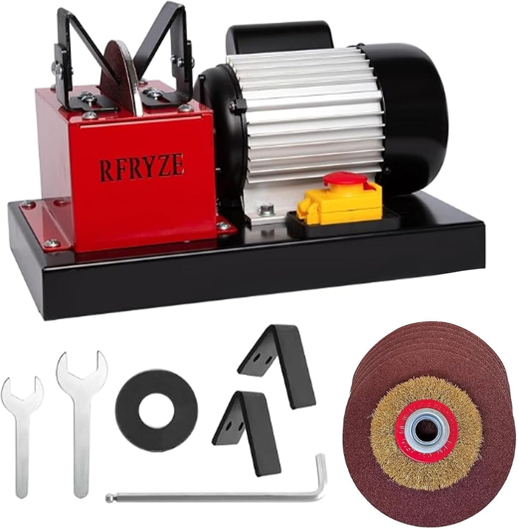Lawn Mower Blade Sharpener 550W 1700 RPM, 3/4HP Bench Grinder with 7-Inch Ceramic Wheel, Adjustable Angle Sharpener for High Lift, Low Lift, Gator & Flat Blades