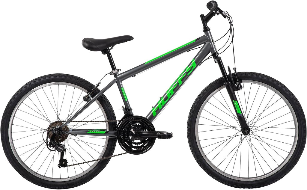 Huffy Stone Mountain Bike for Men and Women, 20'/24'/26', 6-Speed (20') or 21-Speed, Front or Dual Suspension (Varies), Multiple Colors, Adjustable Saddle, Shimano Equipped, All-Terrain Tires