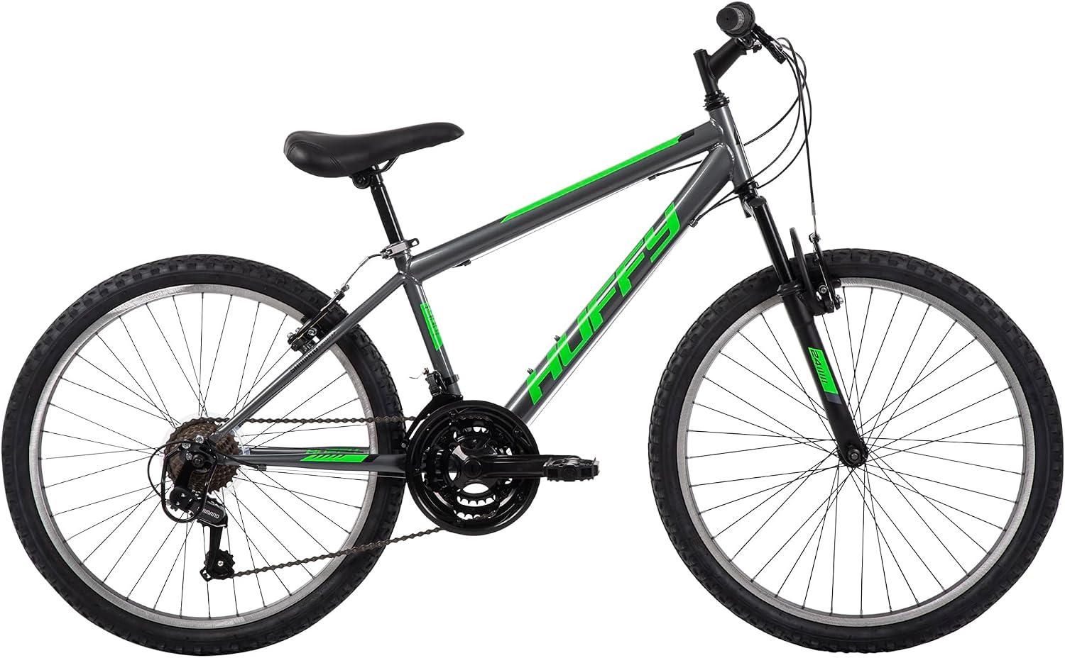 Huffy Stone Mountain Bike for Men and Women, 20'/24'/26', 6-Speed (20') or 21-Speed, Front or Dual Suspension (Varies), Multiple Colors, Adjustable Saddle, Shimano Equipped, All-Terrain Tires