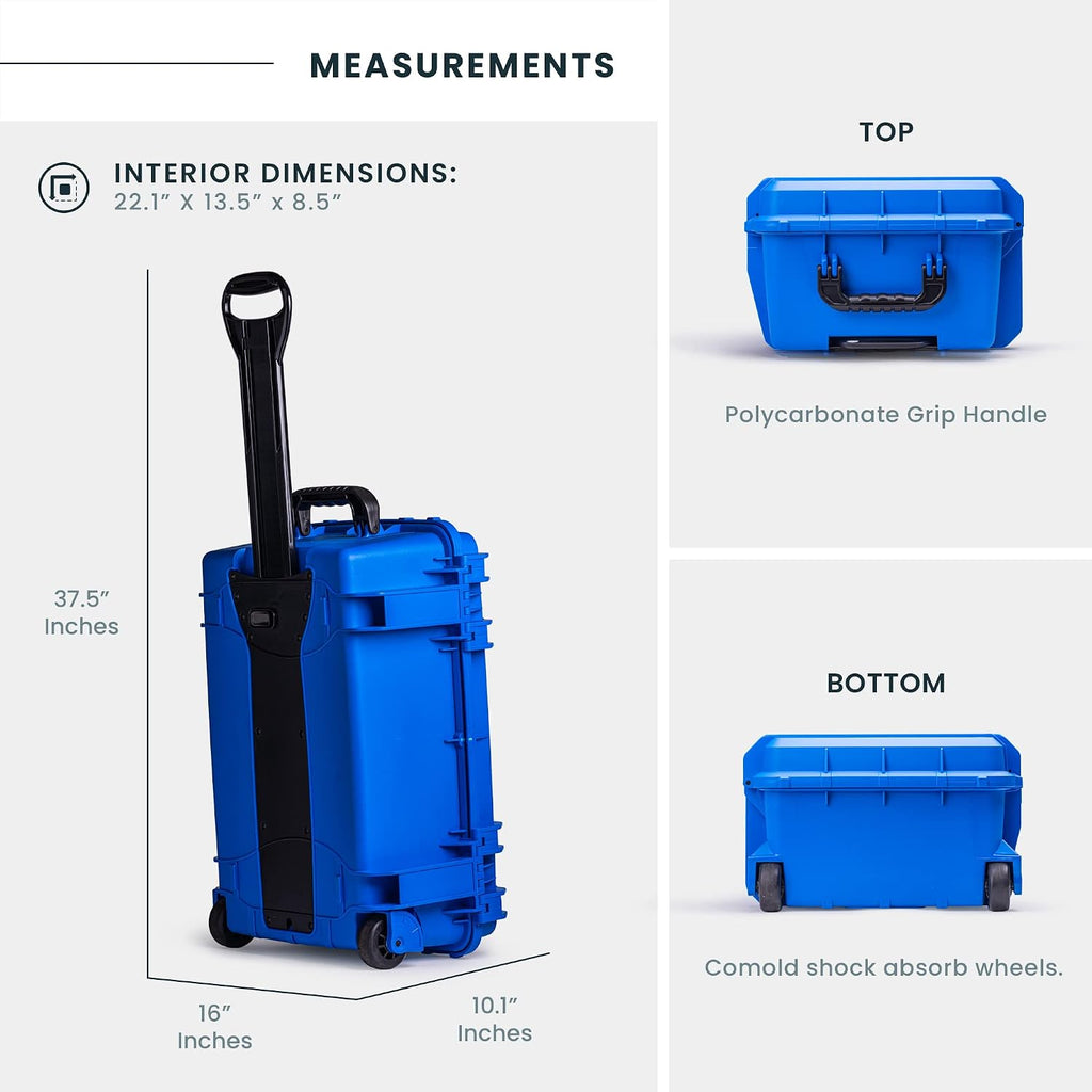 Seahorse 920 Professional Camera Case with Padded Dividers, TSA Approved, MIL‑Spec, IP67 Waterproof, USA Made for Photographers and Travel Enthusiasts