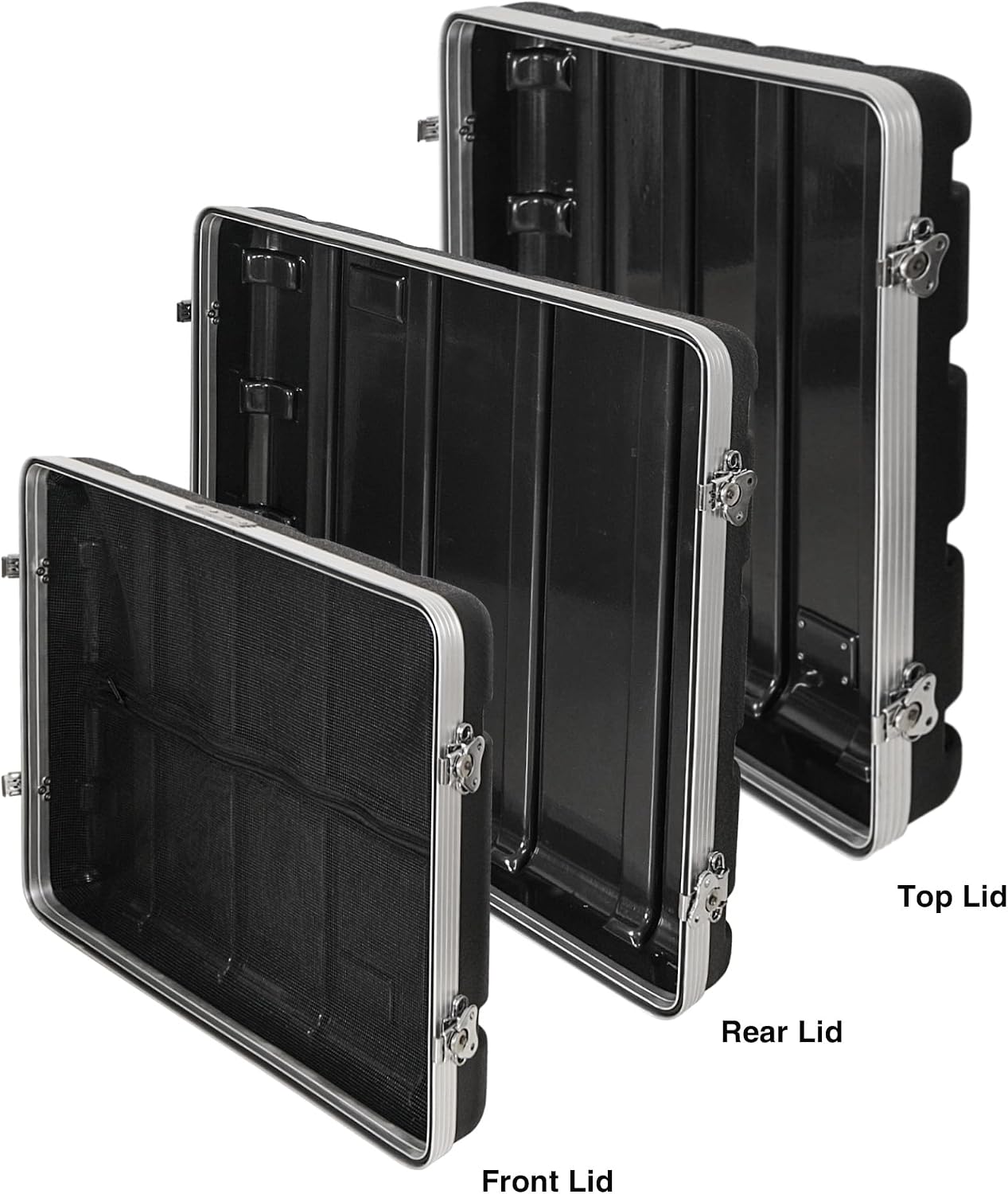 Sound Town Lightweight and Compact 8U ATA ABS Rack Case, with Slant Mixer Top, 21' Depth, 10U Top and 8U Side Spaces (STMR-A10X8U)