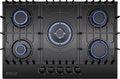 Empava 30' Gas Stove Cooktop LPG/NG Convertible with 5 Italy SABAF Burners Tempered Glass in Black, 30 Inch