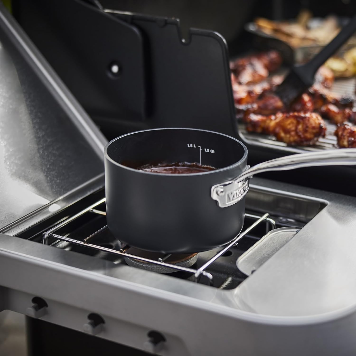 Weber Genesis S-335 Natural Gas Grill for Outdoor Cooking, Stainless Steel, 3 Burners and 1 Side Burner – Stainless Steel Cooking Grates, PureBlu Burners & Sear Zone