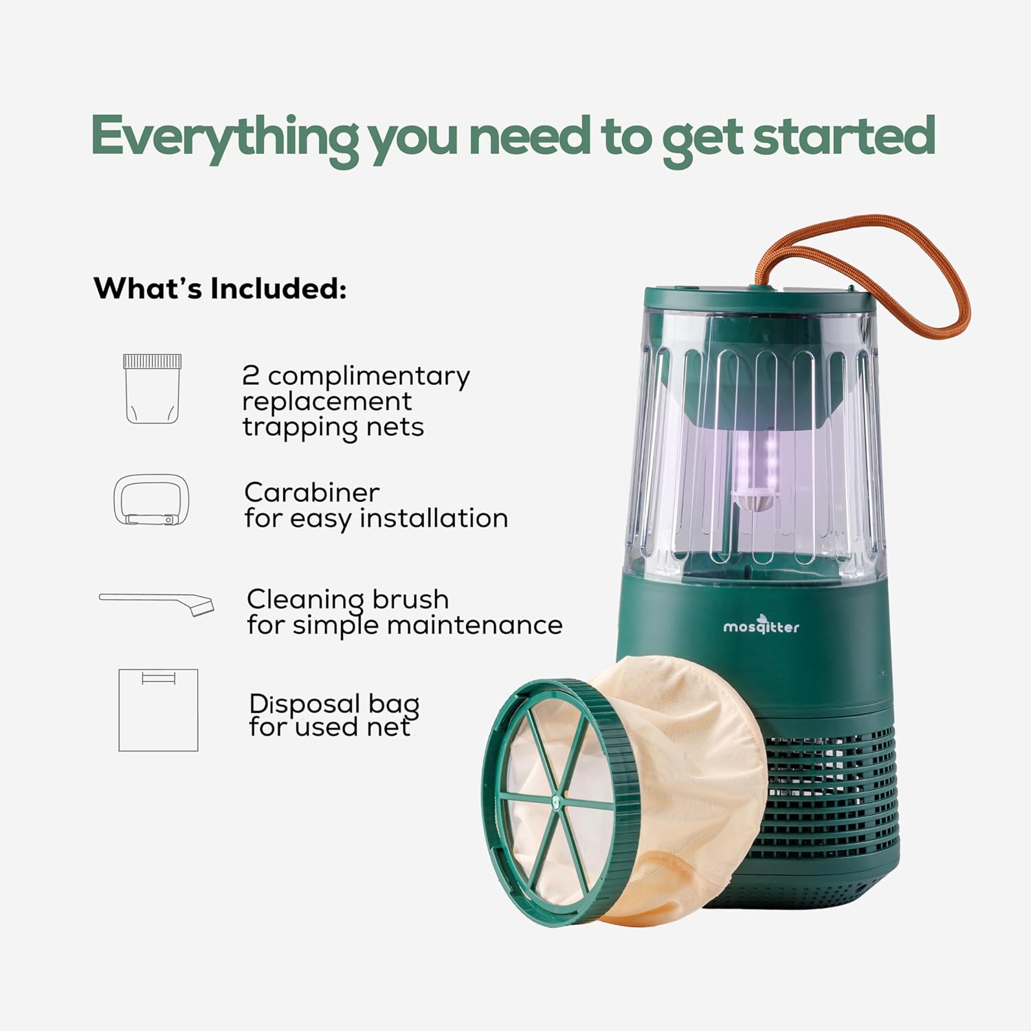 Mini, Mosquito Killer Outdoor, Indoor Flying Mosquito Trap, Indoor Bug Catcher Plug in, 1 Acre Coverage, Flying Insect Trap