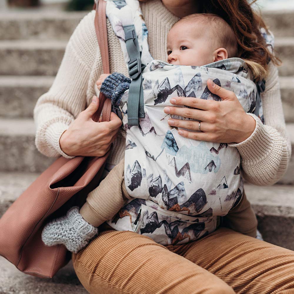 Boba X Baby Carrier - Newborn to Toddler Adjustable, 2-in-1 Convertible Front and Backpack Carrier 7 to 45 lbs, Ergonomic Baby Carrier with Crossable Straps (Call of the Mountains)
