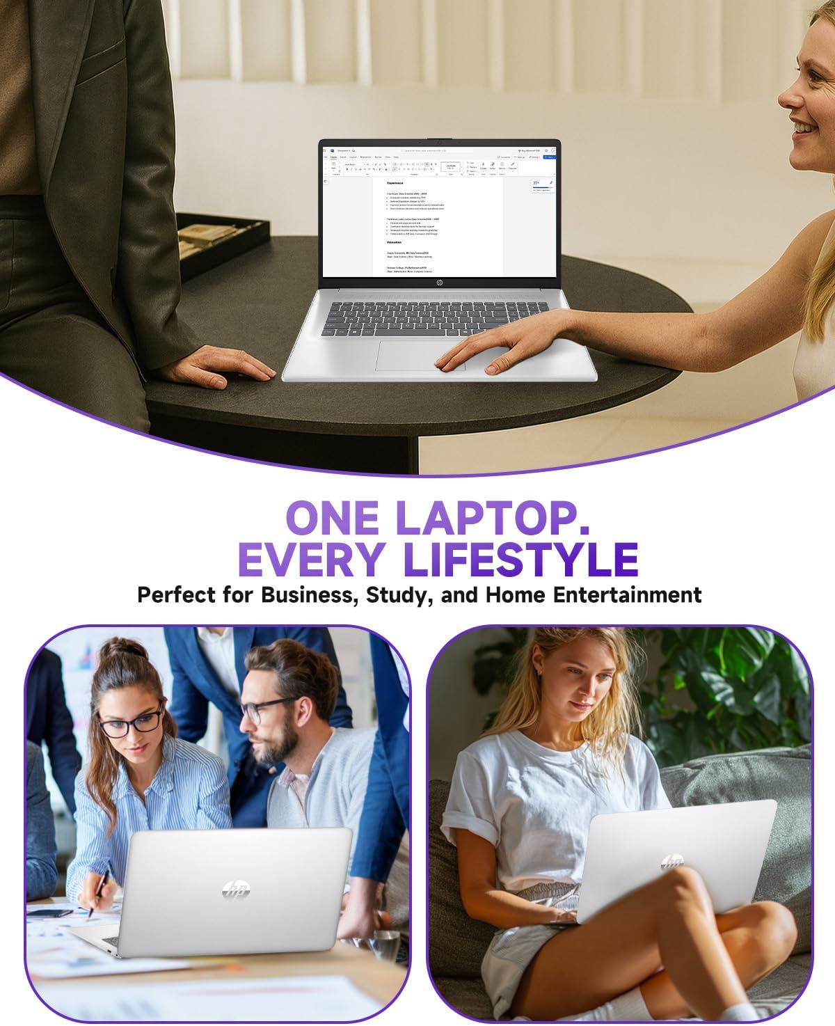 HP 17-inch Touchscreen Business Laptop - AMD Ryzen 5 7430U(4.3GHz Max) · HD+ Display · AI Copilot Key · Fast Charge · Privacy Camera · Wi-Fi 6 · Win 11 Pro · Redragon Bundle (32GB RAM | 2TB SSD)