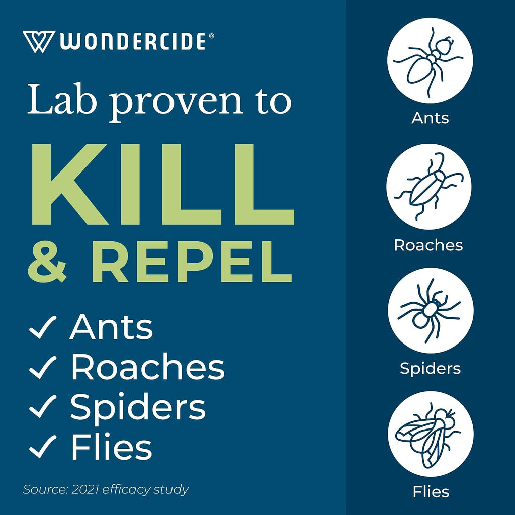 Wondercide - Indoor Pest Control Spray for Home and Kitchen - Ant, Roach, Spider, Fly, Flea, Bug Killer and Insect Repellent - with Natural Essential Oils - Pet and Family Safe — Peppermint 128 oz