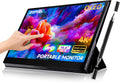 15.6' Portable Monitor 4K OLED Touchscreen, 100% Adobe RGB 10-Bit Color, USB-C External Display for Laptop, PC, Mac, Phone, Gaming, with Smart Cover & Stand