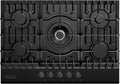 Empava 30 Inch Gas Stove Cooktop 5 Italy Sabaf Sealed Burners NG/LPG Convertible in Black Tempered Glass