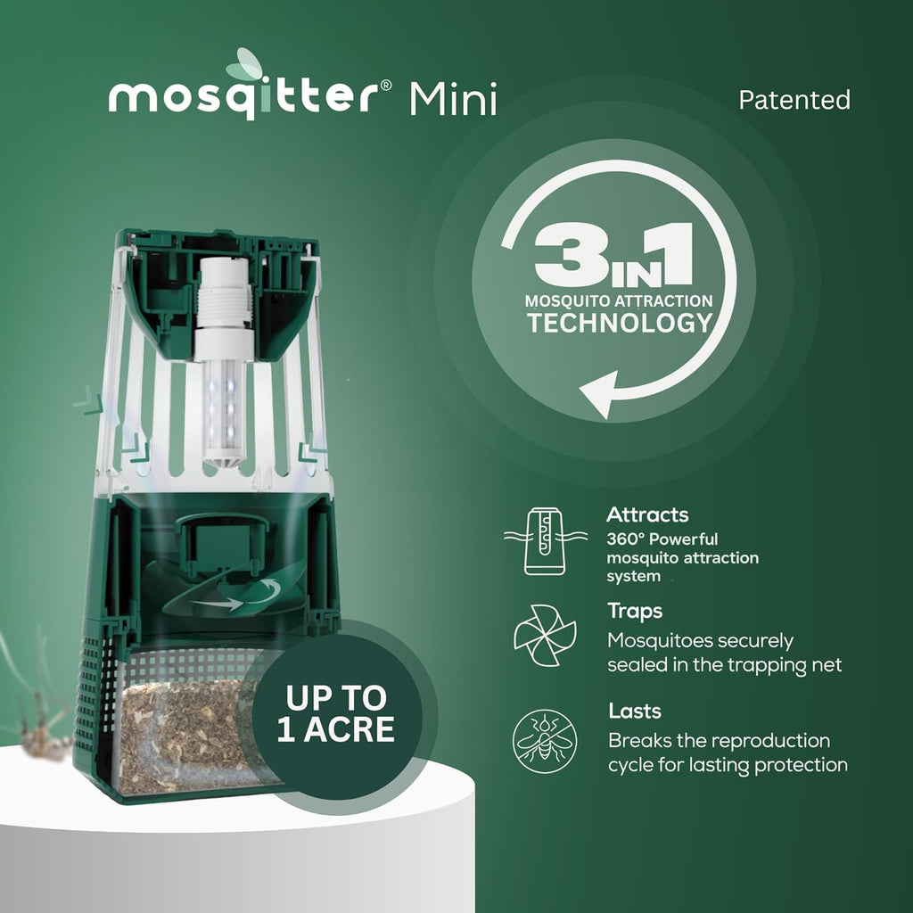 Mini, Mosquito Killer Outdoor, Indoor Flying Mosquito Trap, Indoor Bug Catcher Plug in, 1 Acre Coverage, Flying Insect Trap