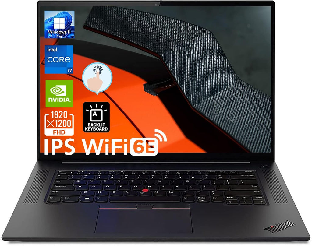 Lenovo ThinkPad X1 Extreme Gen 5 Business Laptop, 16' WUXGA IPS Display, Core i7-12700H, Windows 11 Pro, 32GB RAM, 1TB SSD, GeForce RTX 3050 Ti, Wi-Fi 6E, Fingerprint Reader, Backlit Keyboard, TD