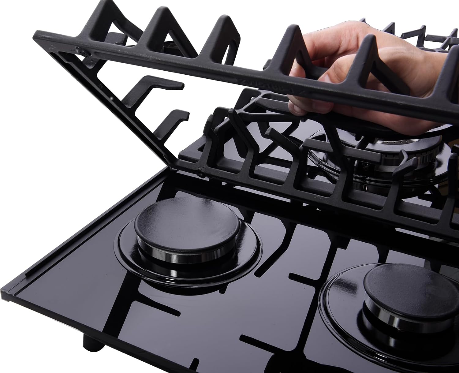36 Inch Gas Cooktop, Built-in Tempered Glass 5 Burners Stovetop LPG/NG Convertible Stove Top Dual Fuel Cooktop DM5189-01