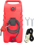 GAOMON Fuel Caddy, 14 Gallon Portable Gas Fuel Tank Container with LE Fluid Transfer Siphon Pump and 10ft. Delivery Hose, Diesel Storage Can On-Wheels for Cars, Lawn Mowers, ATVs, Boats - Red