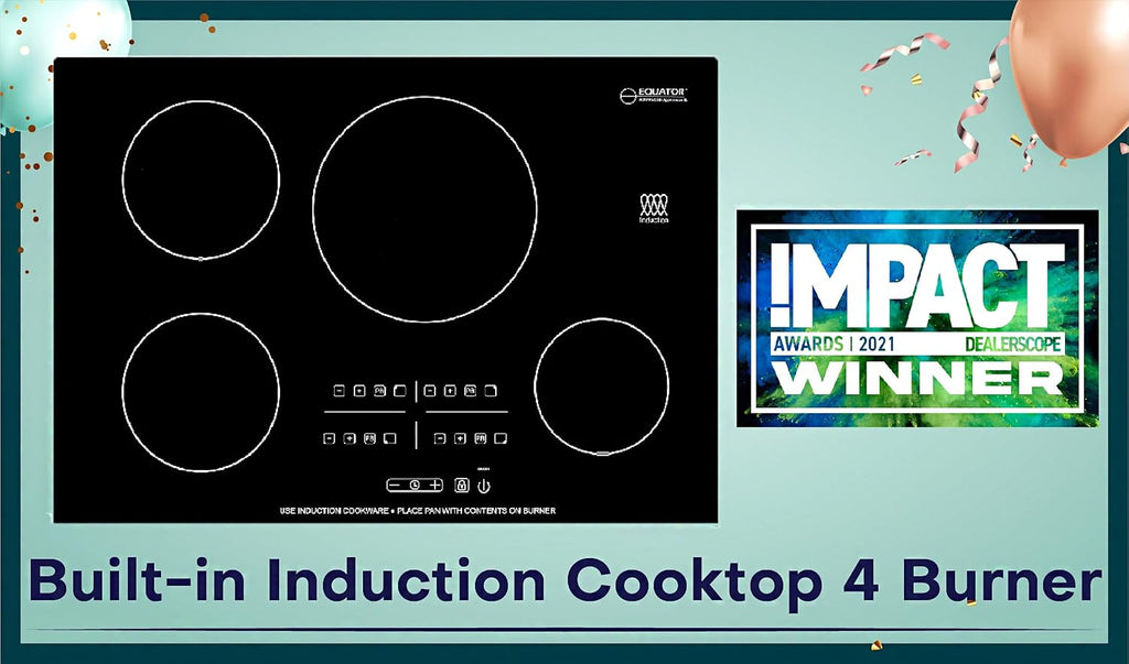 Equator 30' Modern Built-in Stainless Steel Induction Cooktop 4 Burner