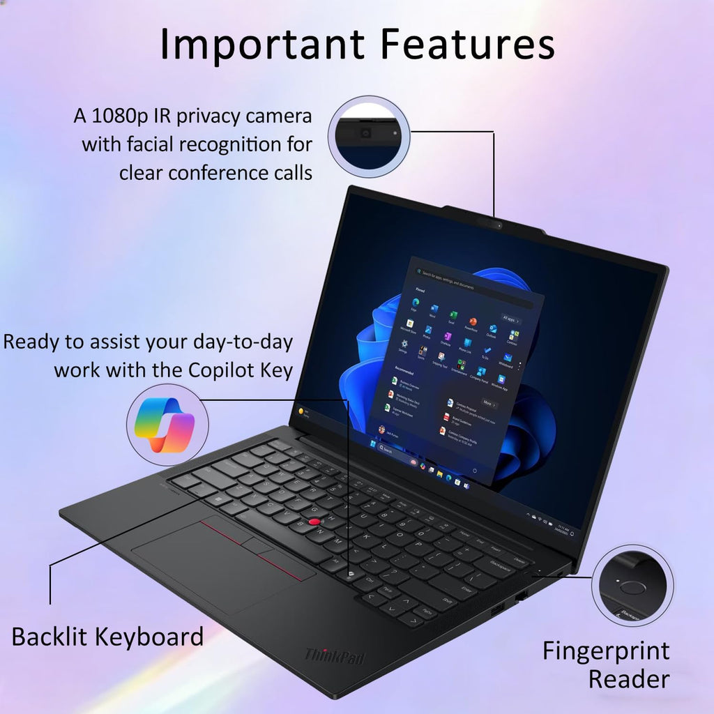 Lenovo ThinkPad E14 Gen 7 Business Laptop, 14' FHD+, Intel Core 5 210H (> i7-1355U), FP, IR Webcam, Backlit KB, Thunderbolt 4, IST Computer Customized 16GB/32GB/64GB RAM, 512GB/1TB/2TB SSD, Win 11 Pro