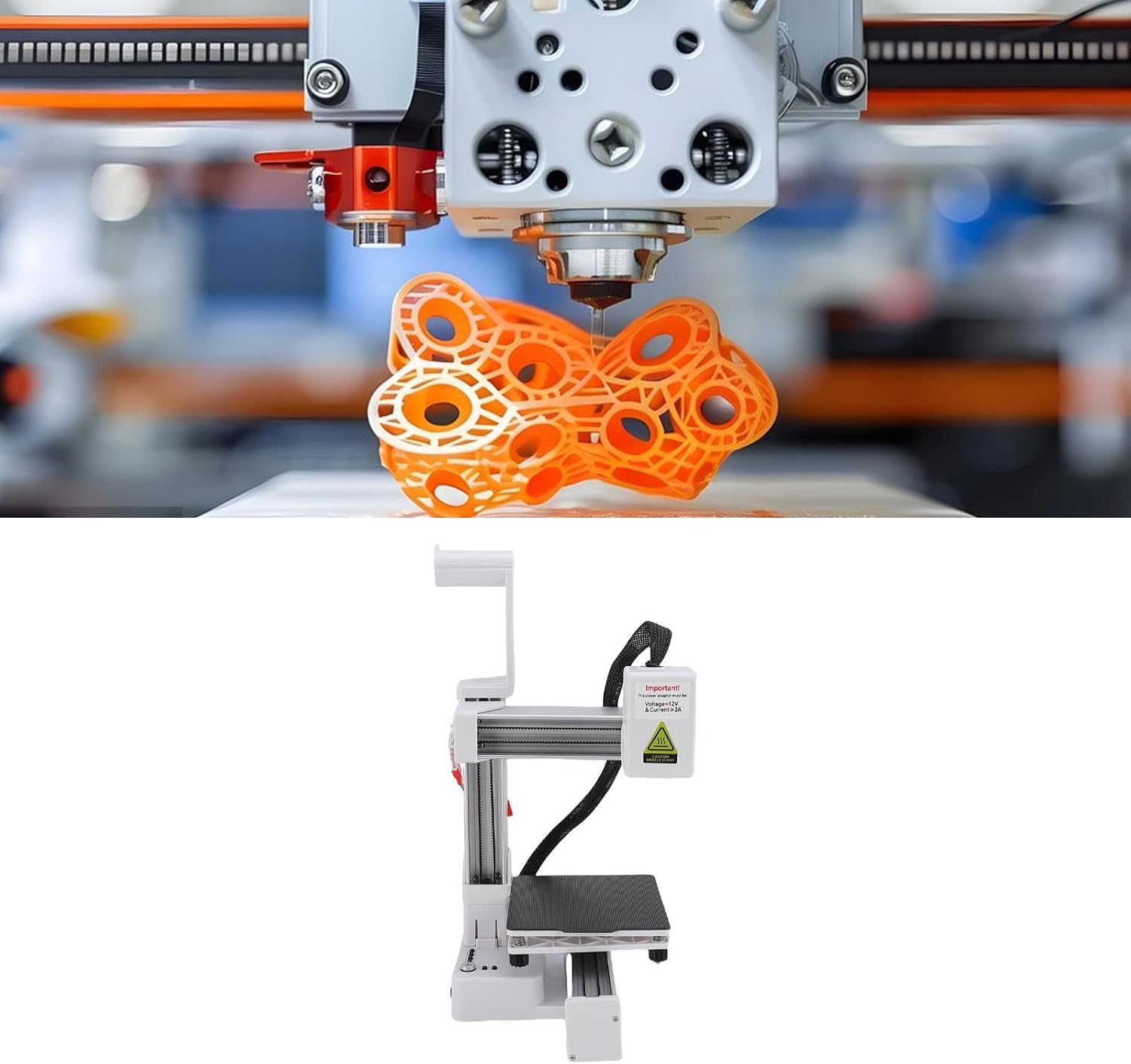 Gonetre Mini 3D Printer Portable High Accuracy Speed High Frequency Easy Assembly 3D Printing Machine for Beginners Kids Adults Compact Design 100x100x100mm Print Size (US Plug)