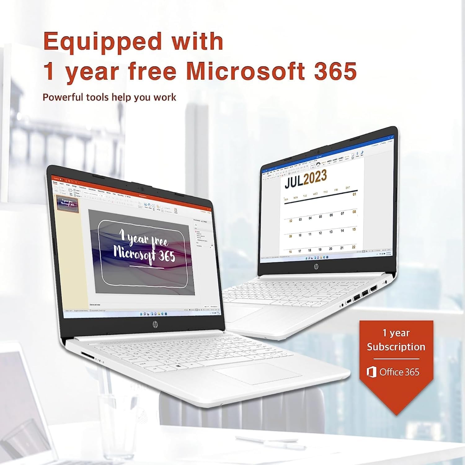 HP 2023 Newest 14' HD Ultral Light Thin Laptop, Quad-Core Intel Celeron Processor, 4GB RAM, 128GB (64GB eMMC+ 64GB SD), Wi-Fi, Upto 11 Hours, Windows 11 S + 1 Year Office 365+HubxcelAccessory, White