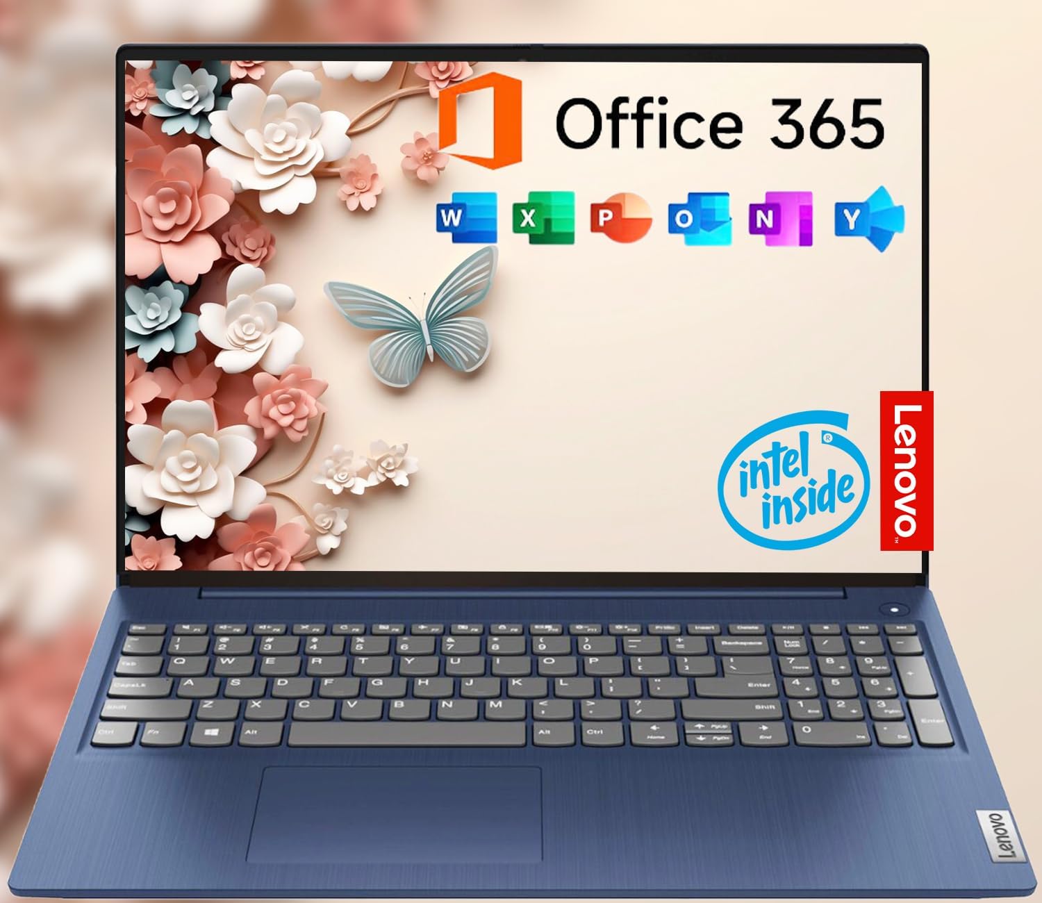 Lenovo 15.6' IdeaPad 1 Laptop | 20GB RAM | Dual Storage: 256GB SSD + 128GB eMMC | Wi-Fi 6 | USB-C | 1-Year Microsoft Office 365 | Intel Dual-Core | HD Display | Windows 11 | w/WOWPC Recovery USB