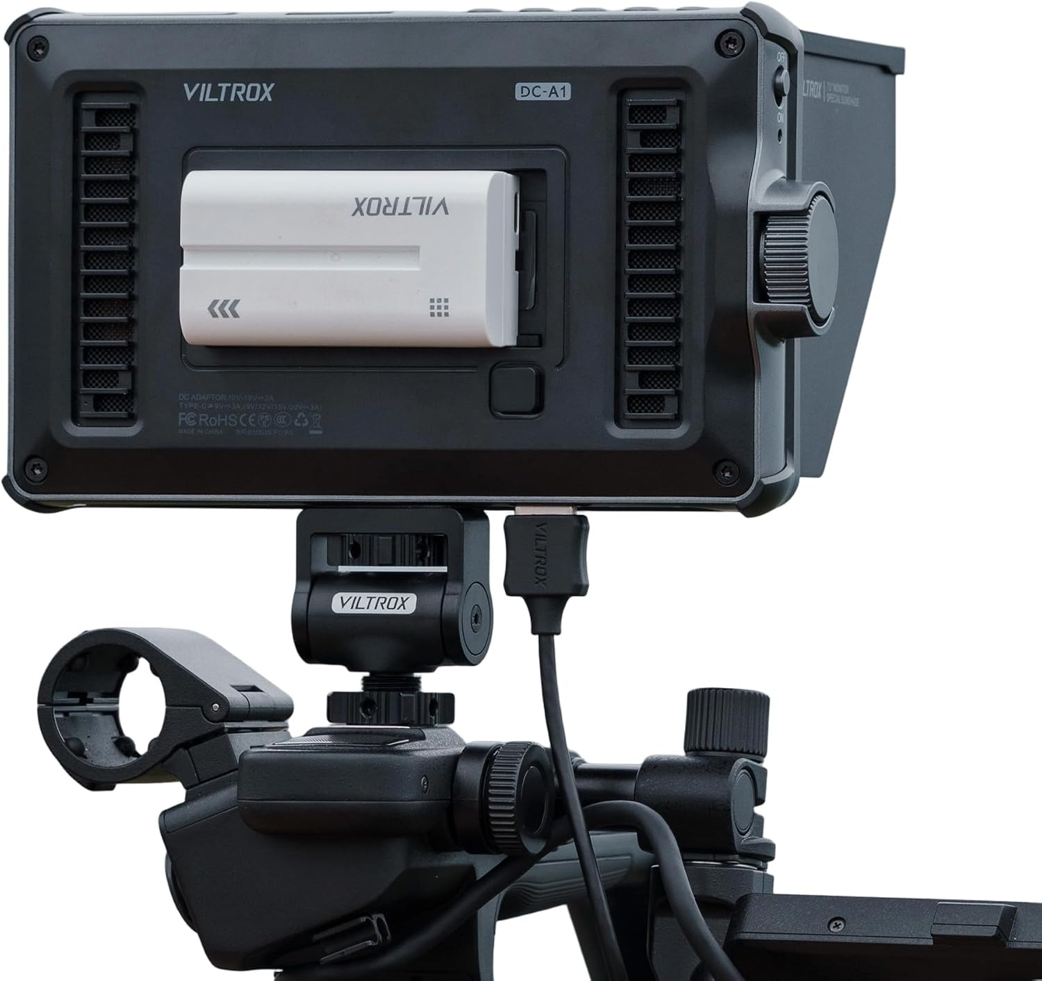 VILTROX DC-A1 Camera Monitor 7'' Touchscreen Camera Field Monitors,2800nits 4K HDMI in/Out,DSLR External Monitor Kit Sunshade Hood,Waveform&Vectorscope,Peaking Focus Assist,3DLUT,False Color Function