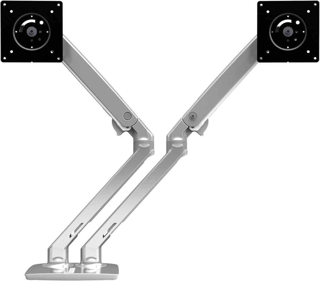 Ergotron – MXV Dual Monitor Arm, VESA Desk Mount – for 2 Monitors Up to 24 Inches, 7 to 20 lbs Each – Polished Aluminum