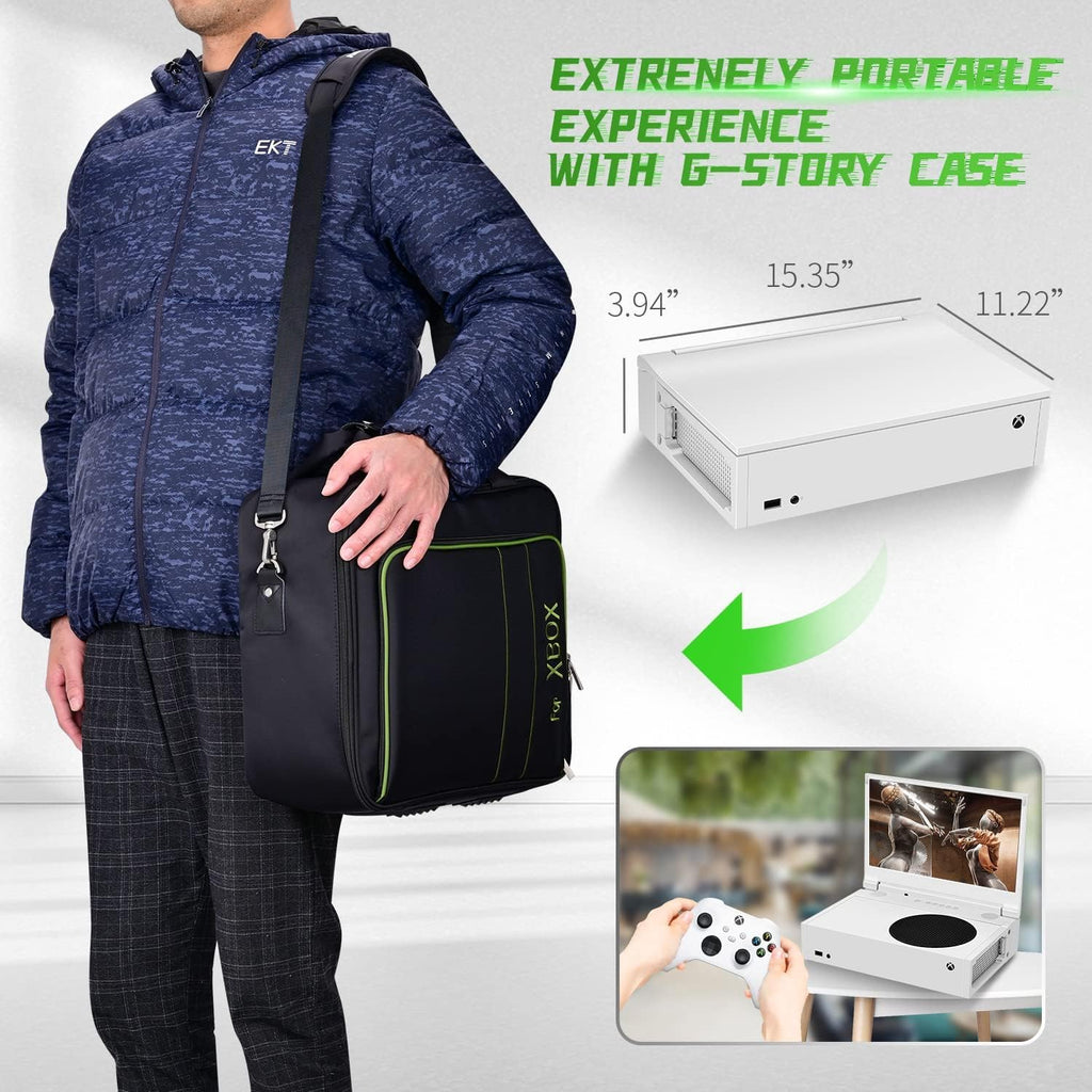 G-STORY 14'' Portable Monitor for Xbox Series S, 1080P Portable Gaming Monitor IPS Screen for Xbox Series S（not Included） with Two HDMI, HDR, Freesync, Game Mode, Travel Display for Xbox Series S